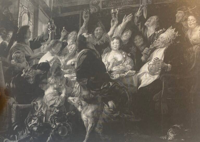 Twelfth Night feast painted about 1656 by Dutch artist Jacob Jordaens