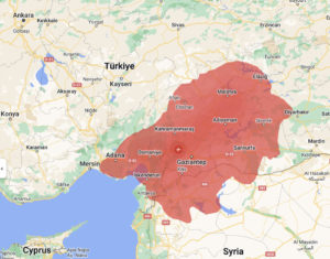 Map Of The Turkey Syria Earthquake 2023