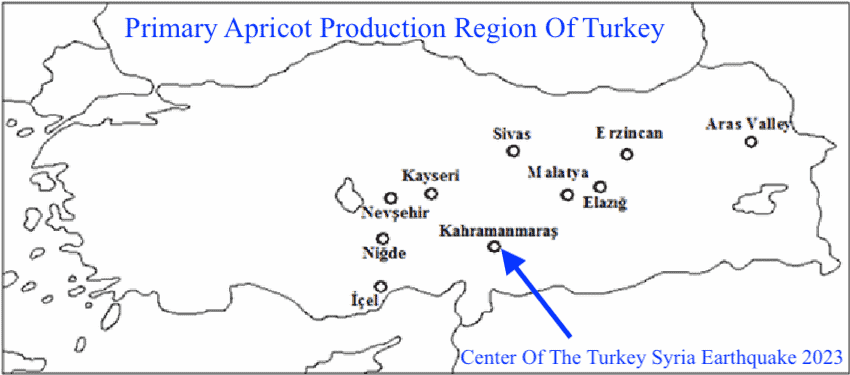 Primary Apricot Production Region Of Turkey