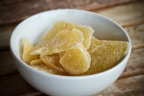 Crystallized Ginger In A Bowl