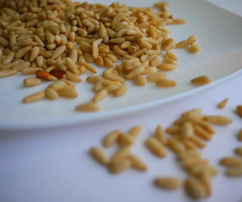 Pine Nuts Roasted And On A Plate