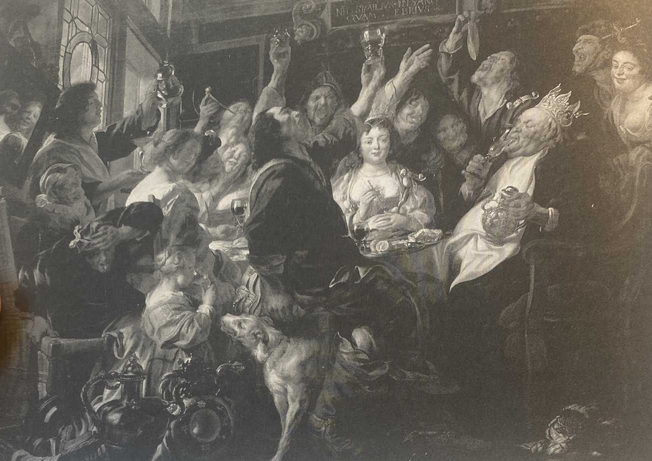 Twelfth Night feast painted about 1656 by Dutch artist Jacob Jordaens
